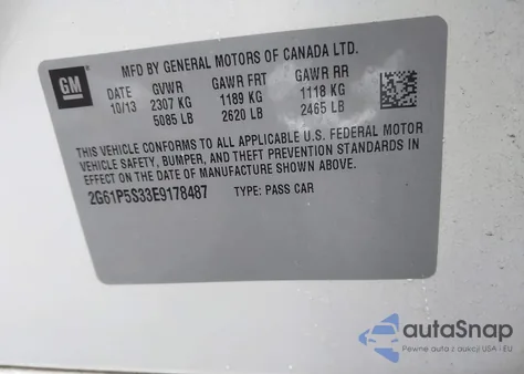 2014 Cadillac Xts Premium from USA, damaged, VIN 2G61P5S33E9178487